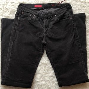 Black corduroy wide leg pants